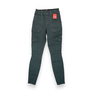 NWT Spanx Washed Black Stretch Twill Cargo‎ Ankle Pant Size S 20311R MSRP $128